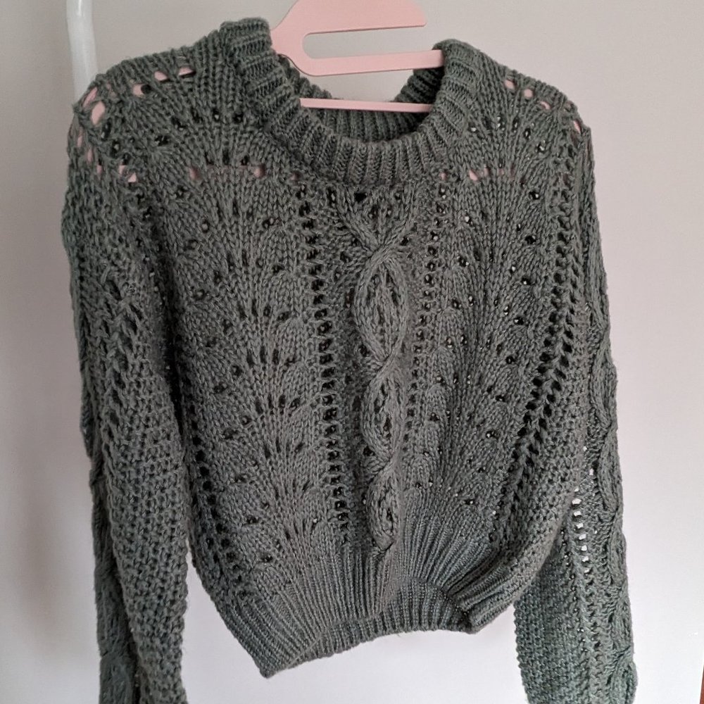 Moon & Madison green knitted sweater small